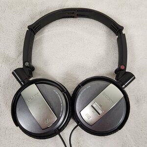 Sony Noise Cancelling Headphones Black MDR-NC7 Black Folding Corded Adjustable